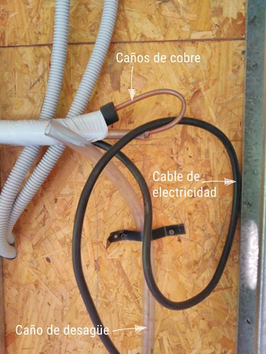 Preinstalación de aire acondicionado.