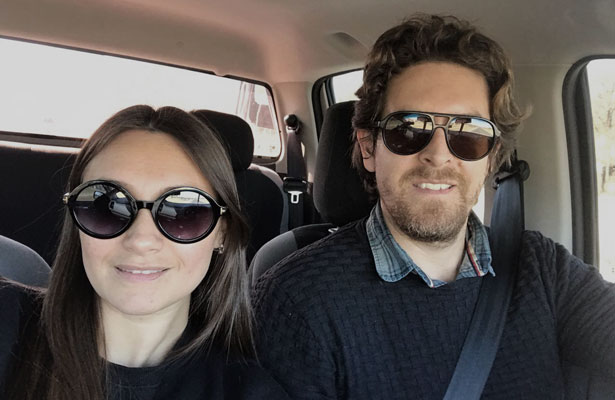 Camino a la obra.